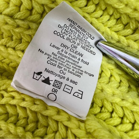 Code X mode cardigan knit crochet knitted bright Cozy Chic Yellow Cardigan - Picture 6 of 7